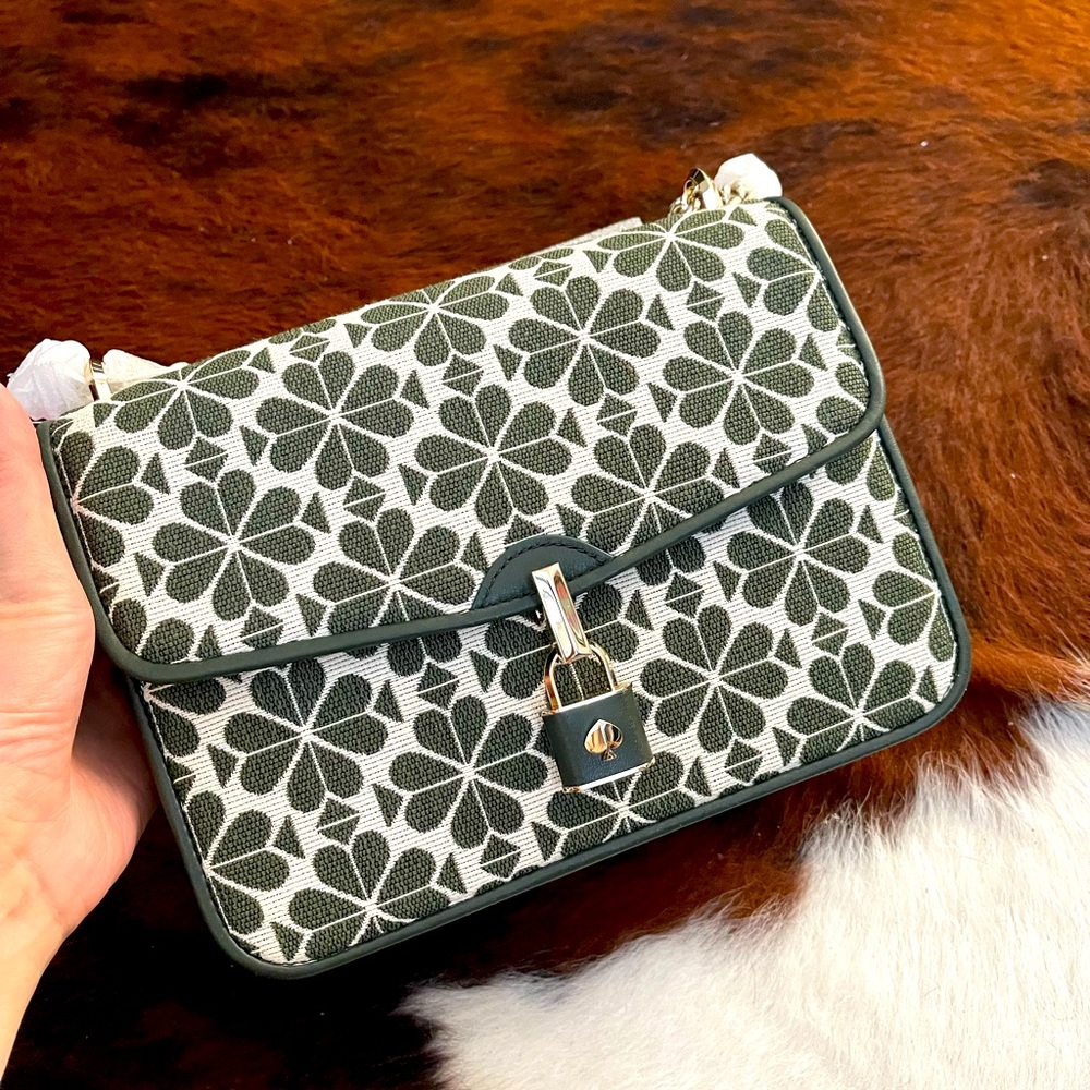 Kate Spade SIGNATURE SPADE FLOWER JAQUARD GREEN MULTI - Picture 6 of 9
